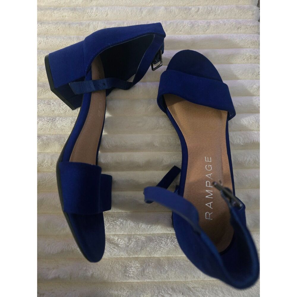 Blue heels sandals by Rampage size 8 new never worn